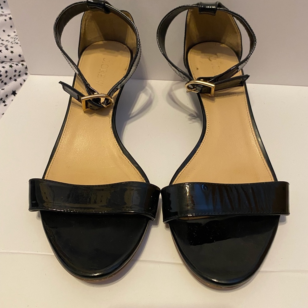 Black Patent Leather Women's Sandals